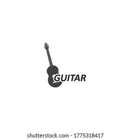 Guitar logo template vector icon illustration design 