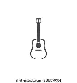 Guitar logo template vector icon illustration design 