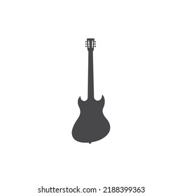 Guitar logo template vector icon illustration design 
