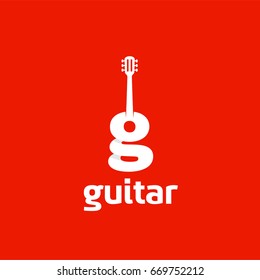 Guitar logo, with the transition to the letter (G)