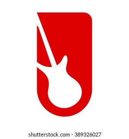 guitar logo vector.