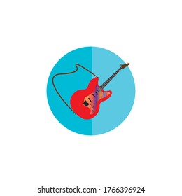 guitar logo vector design illustration background 