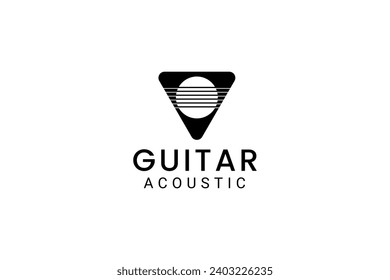 guitar logo vector icon illustration