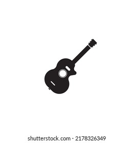 guitar logo vector ,illustration design template.