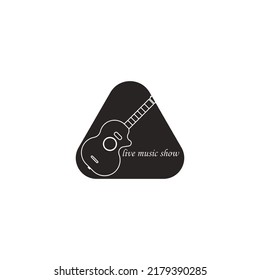 guitar logo vector ,illustration design template.