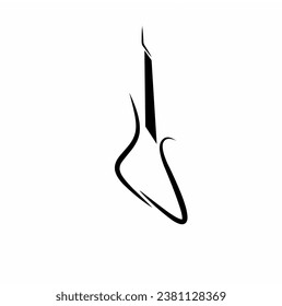 Guitar logo vector simple design