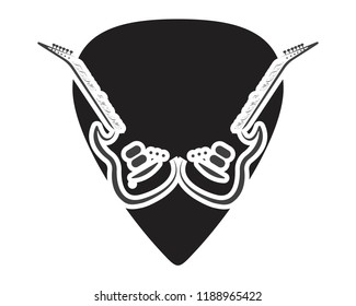 Guitar Logo Vector Template
