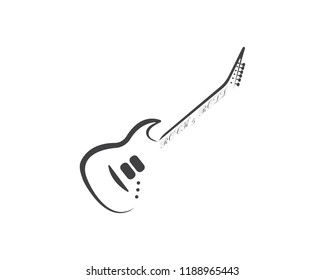 Guitar Logo Vector Template
