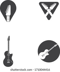 Guitar logo vector template design