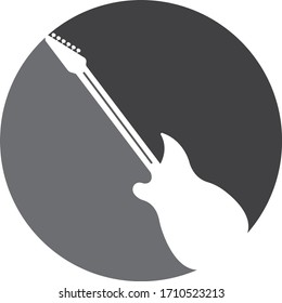 Guitar logo vector template illustration design