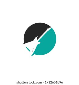 Diseño de ilustraciones de vectores de logotipo de guitarra