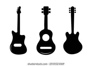 Guitar logo vector template illustration