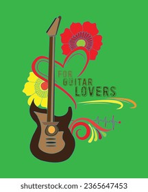 For Guitar Lovers T-Shirt Design