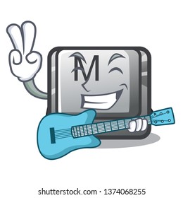 With guitar M button installed in game cartoons