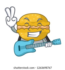 With guitar macarons banana on in character funny