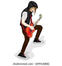 guitar man music graphic object 