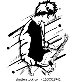 guitar man music graphic object