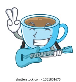 With guitar milk tea in character the shape