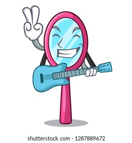 With guitar mirror on the character dressing table