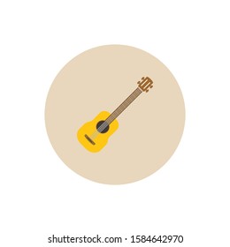 guitar music acoustic vector, style brown.