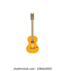 guitar music acoustic vector, style brown.