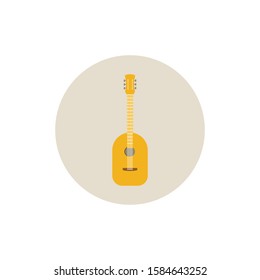 guitar music acoustic vector, style brown.