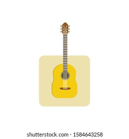 guitar music acoustic vector, style brown.