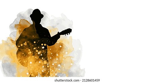 Guitar music background graphic in vector quality.