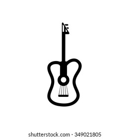guitar music button