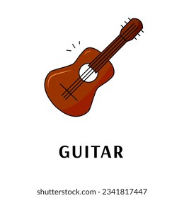 Guitar. Music, guitarist. Musical instrument. Vector illustration EPS10