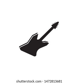 Guitar music icon cartoon vector illustration template for web app