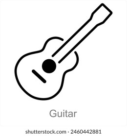 Guitar and music icon concept