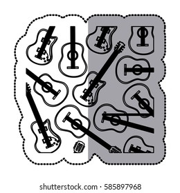 guitar music icon image, vector illustration design