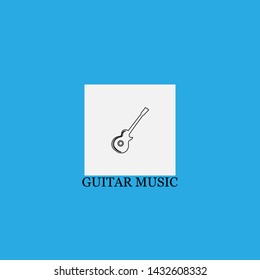 guitar music icon sign signifier vector