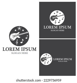 Guitar Music Icon And Symbol Vector Template
