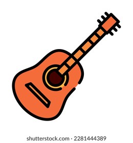 guitar music instrument icon isolated