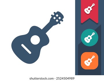 Guitar, Music Instrument Icon. Professional, pixel perfect icon. EPS 10 format.