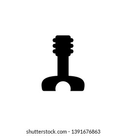 guitar, music instrument icon vector illustration