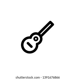 guitar, music instrument icon vector illustration
