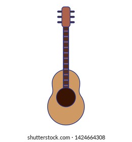 Guitar music instrument isolated cartoon vector illustration graphic design