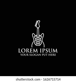 Guitar Music Instrument logo design