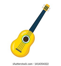 guitar music instrument on white background vector illustration