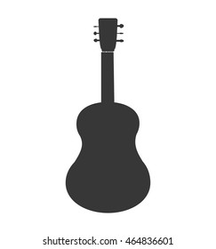guitar music instrument sound melody icon. Isolated and flat illustration. Vector graphic