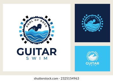 Guitar Music Instrument and Swimmer