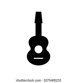 Guitar. Music. Karaoke. Black. Party Holiday Event Celebration Food Drink in flat design .Vector