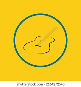 Guitar Music Logo Vector Illustration design template