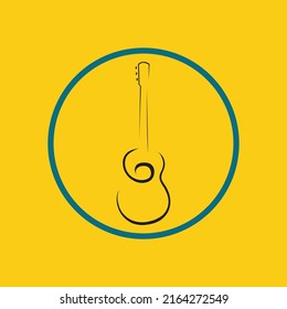 Guitar Music Logo Vector Illustration design template