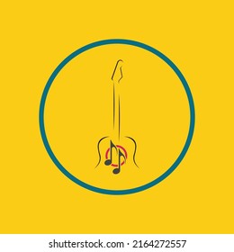 Guitar Music Logo Vector Illustration design template
