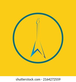 Guitar Music Logo Vector Illustration design template
