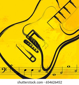 Estilo de notas de guitarra fácil de editar